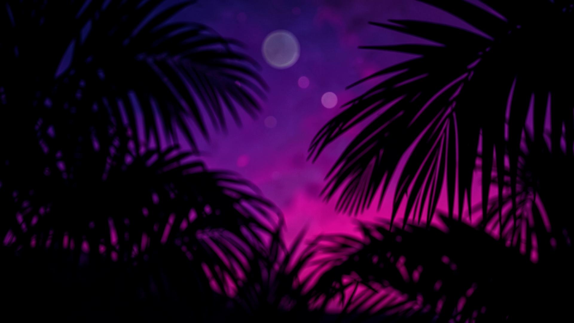 Tropical night backdrop of the DateMyAge AI girlfriend chat
